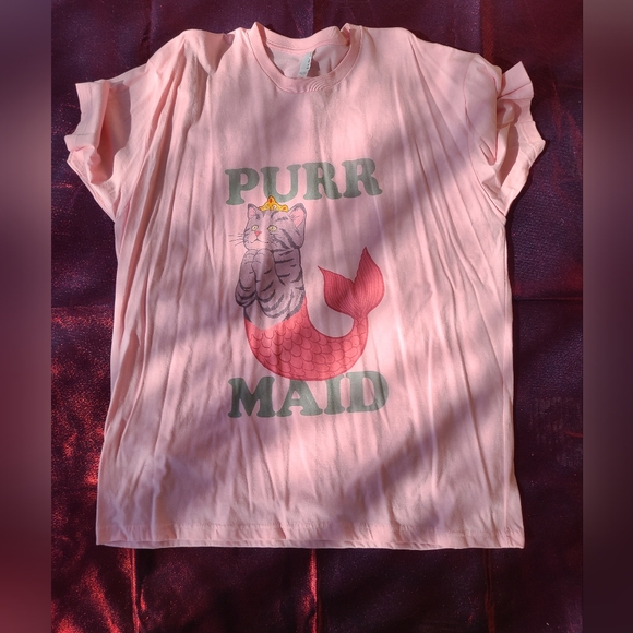 Purr Maid PINK Graphic T-Shirt 2xl plus size - Picture 3 of 3